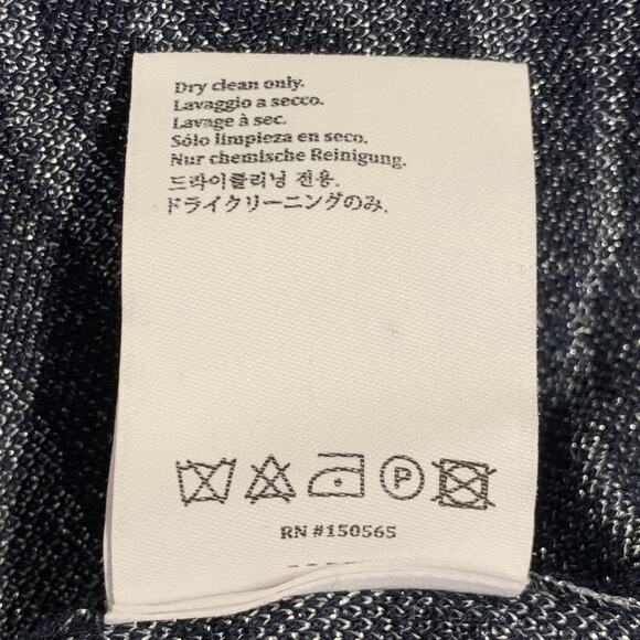 SIES MARJAN Size L Silver Navy Cashmere Blend Marbled Turtleneck Pullover - Picture 9 of 9